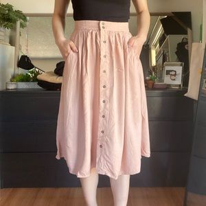 Pink Midi Skirt